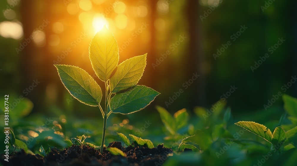 Sunrise Sapling: A New Beginning in Nature's Embrace Sunrise Sapling: A New Beginning in Nature's Embrace