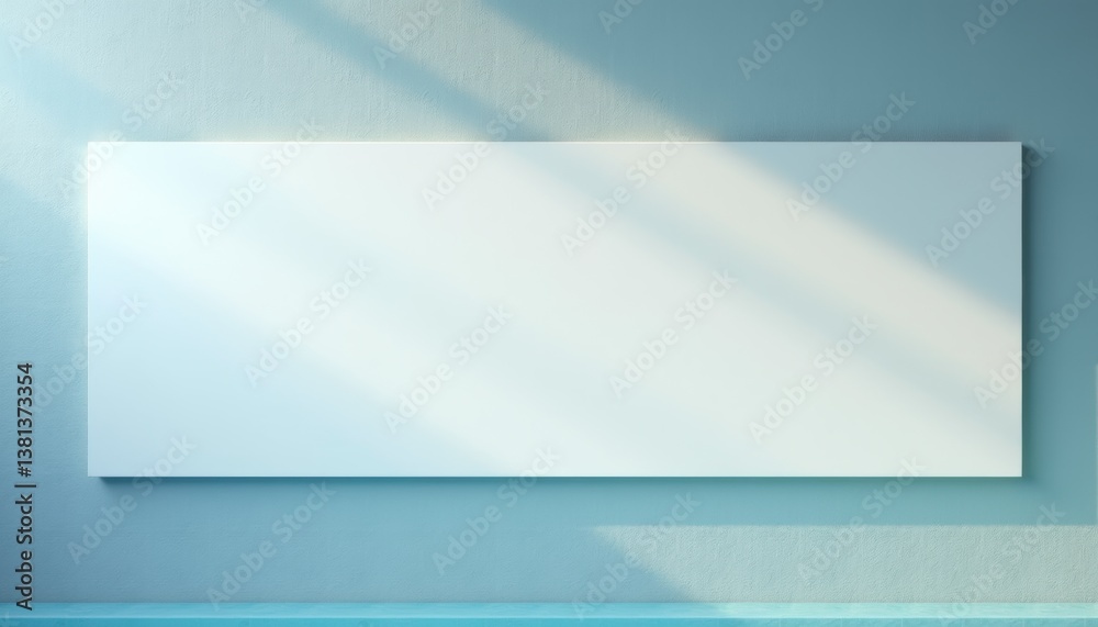 Naklejka premium Minimalist wall display with natural light 