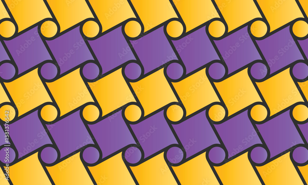 Fototapeta premium Background patterns seamless circles and squares shapes connect line. Flat style pattern design backdrop.