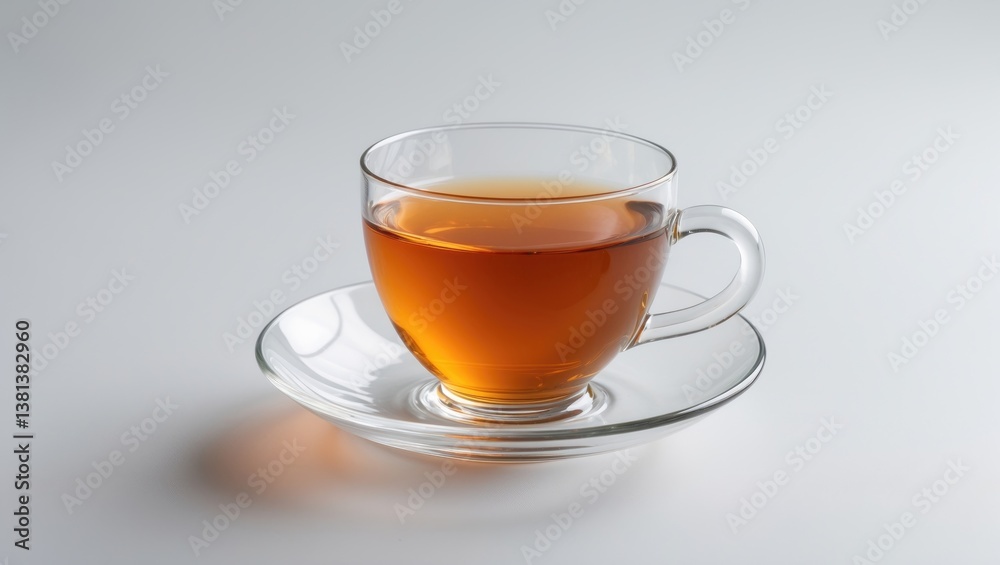 Cup of tea set on a white background.