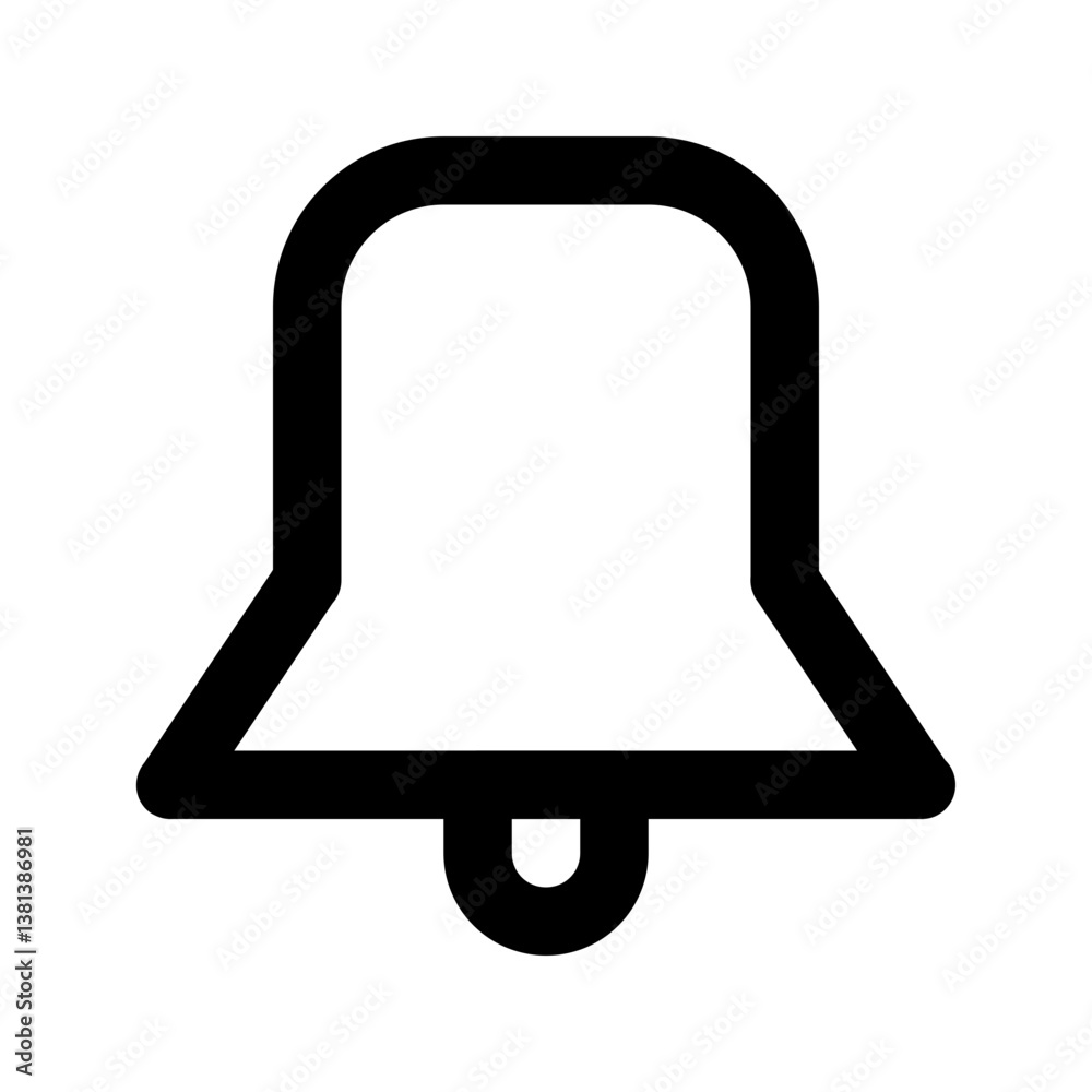 Bell icon. Notification or alarm sign and symbol. Ringing bell reminder. Bell icon. Notification or alarm sign and symbol. Ringing bell reminder.