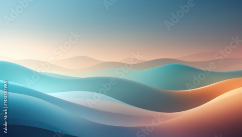 Obraz na płótnie Colorful grainy gradient waves background, abstract design, black empty space. w salonie