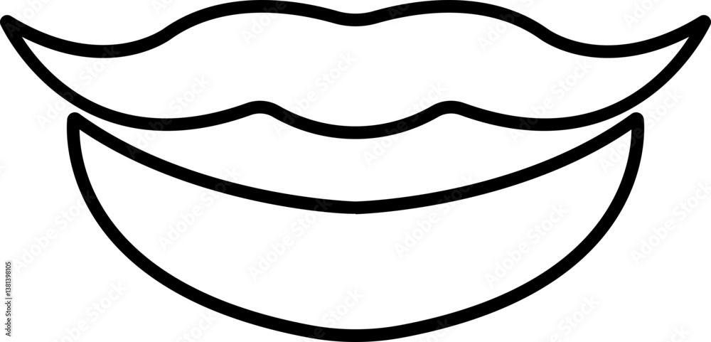 Mouth lips icon in line woman girl lips shape design kissing Beauty concept. Trendy style isolated on transparent background Mouth lips icon in line woman girl lips shape design kissing Beauty concept. Trendy style isolated on transparent background