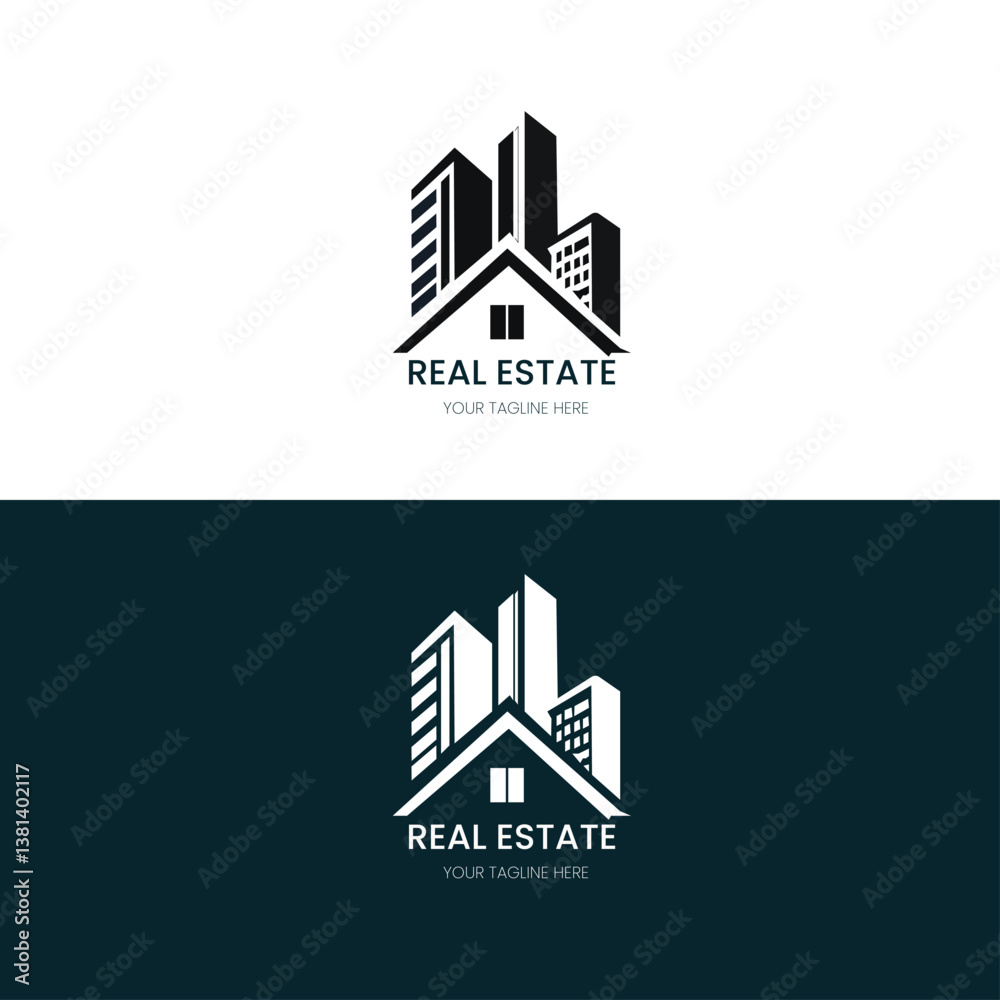 Fototapeta premium Real estate logo design template Building architecture symbol