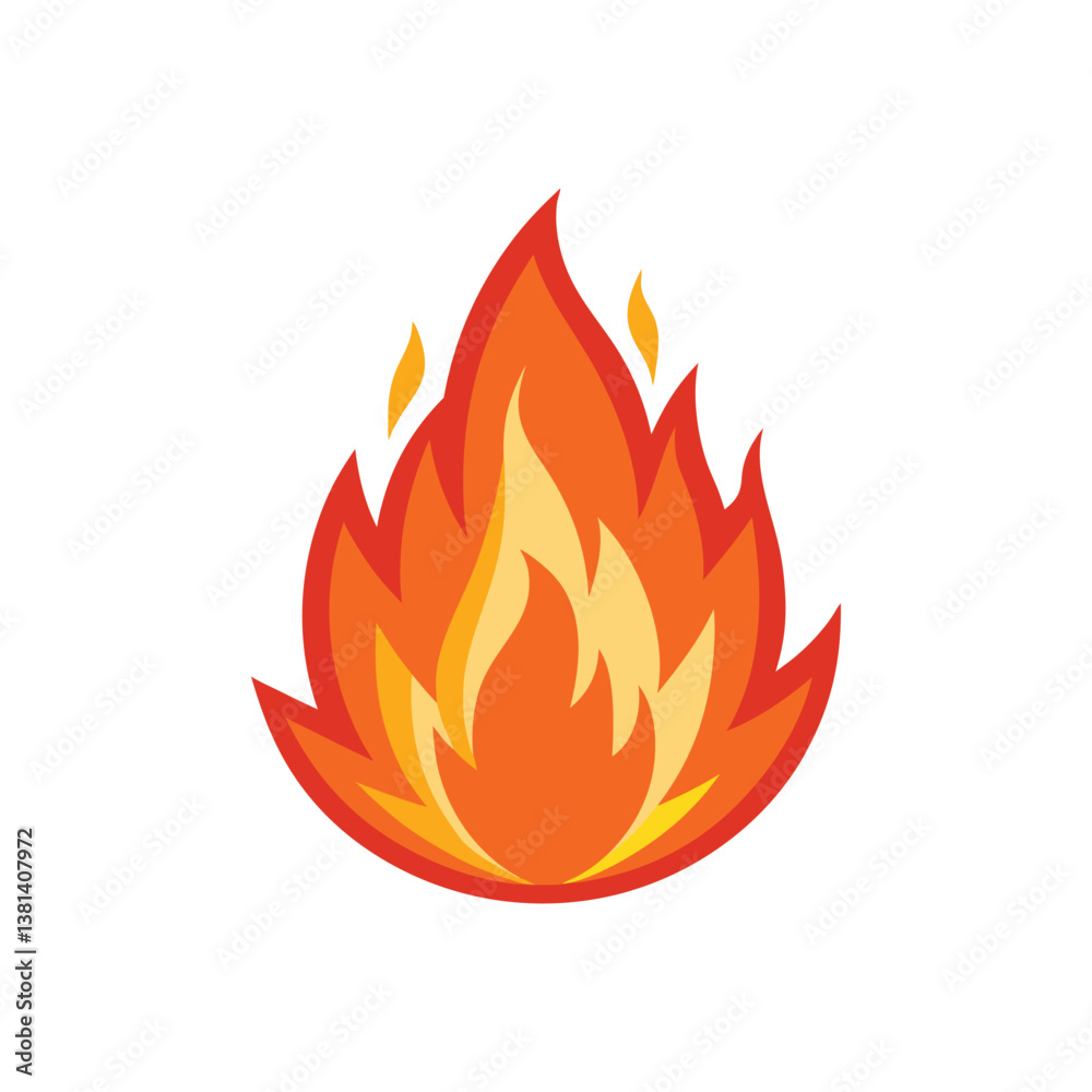 A vector illustration of Flame on white background
A vector illustration of Flame on white background