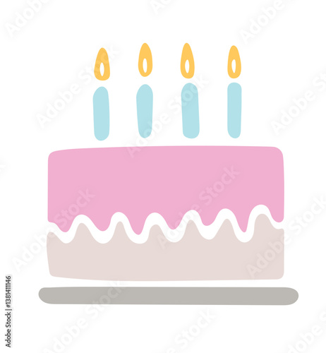 birthday cake with candles