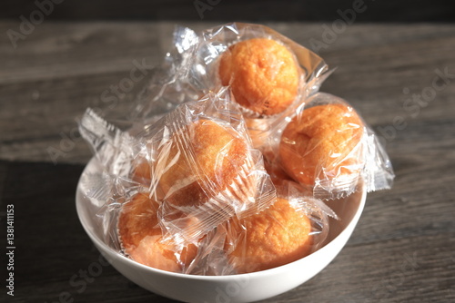 Spanish muffins individually wrap in plastic