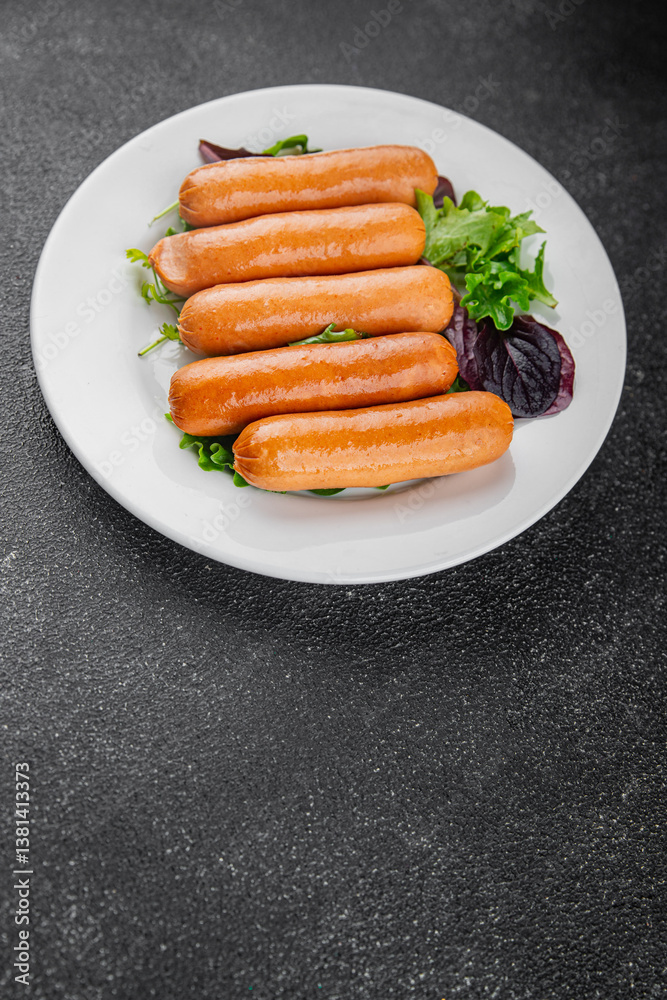 Sausages meat tasty fresh gourmet food background table rustic food top view copy space Sausages meat tasty fresh gourmet food background table rustic food top view copy space