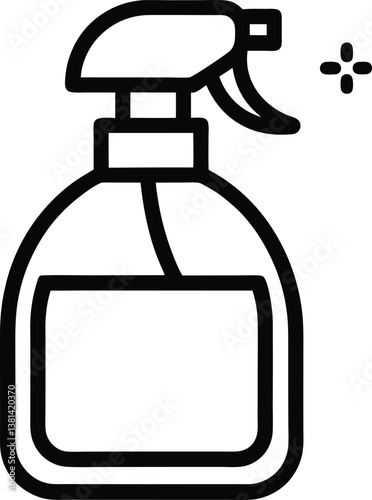 Hand sanitizer container icon. Washing alcohol gel used against viruses, bacteria, flu, coronavirus. Waterless hand cleaner. Handwashing. Spray Bottle Vector illustration