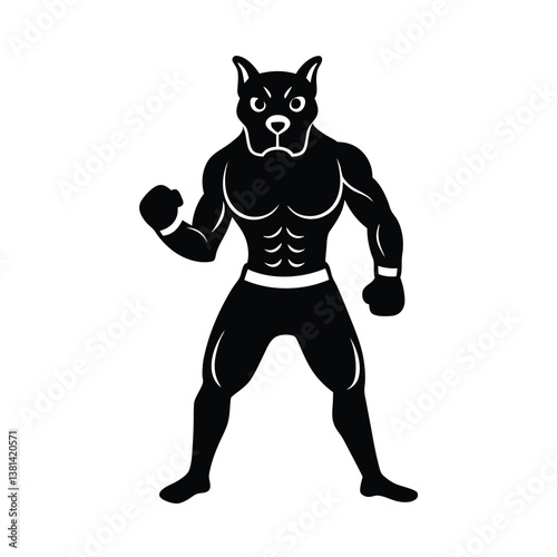 Boxer vector silhouette