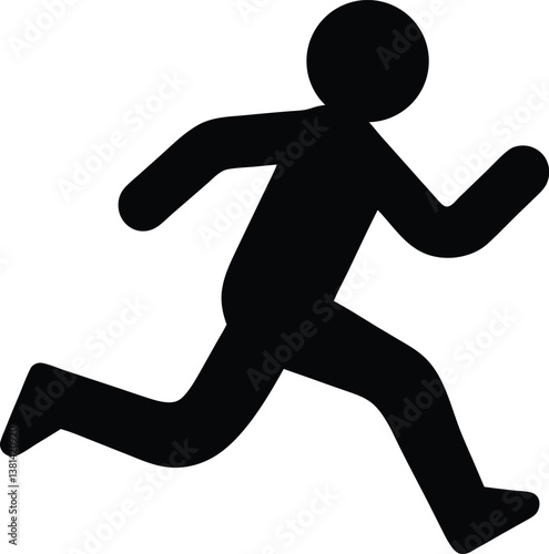 Run. Running men and women, vector isolated silhouette Runner silhouette of sprinter, runner and jogger running track or jogging. Running People silhouette in outline. 