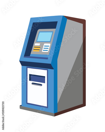 A vector illustration of ATM Machine on white background