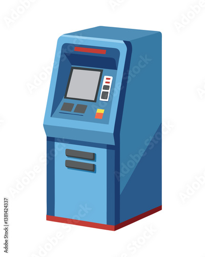 A vector illustration of ATM Machine on white background