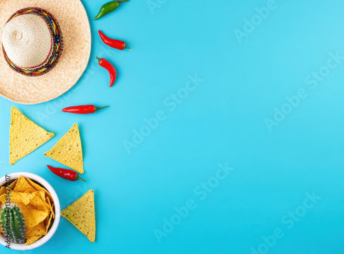 Cinco de Mayo (Fifth of May) celebration concept. Mexican background fiesta holiday time. 

