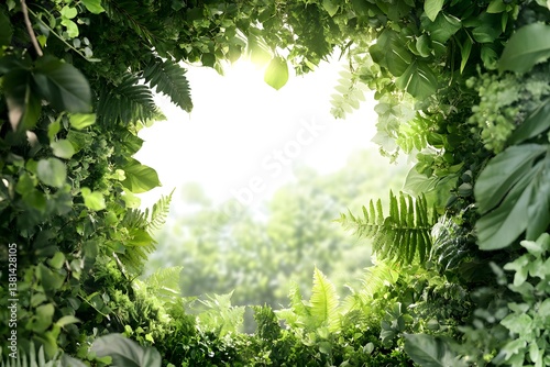 Postcard. A Lush Green Jungle Escape: Nature's Embrace for a Moment of Serenity