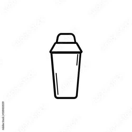 Bar shaker icon, symbolizing mixology, cocktail preparation, and bartending essentials.