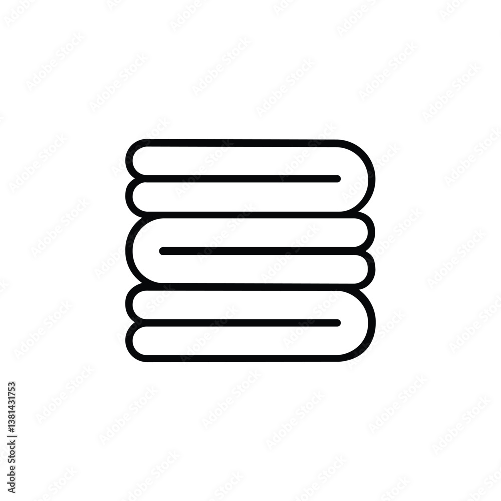 Blanket icon, symbolizing warmth, comfort, and cozy relaxation for home or travel. Blanket icon, symbolizing warmth, comfort, and cozy relaxation for home or travel.