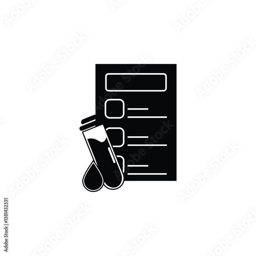 Blood test icon, representing health checks, medical diagnostics, and vital health monitoring.