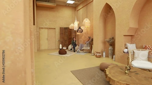 Cozy gathering space showcases warm designs and inviting atmosphere for relaxing conversations