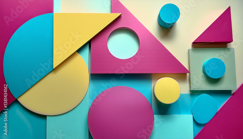 Colorful Geometric Abstract Composition