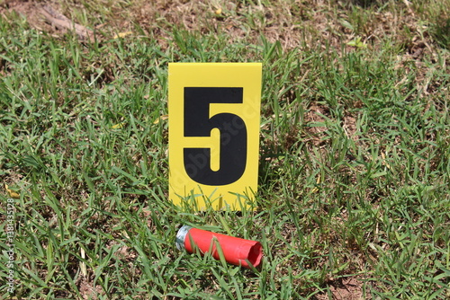Shotgun Shell Empty Hull and Evidence Marker