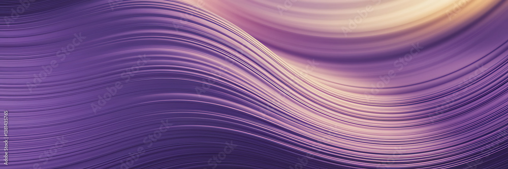 Abstract Purple Waves: 3D Rendered Flowing Lines Abstract Purple Waves: 3D Rendered Flowing Lines