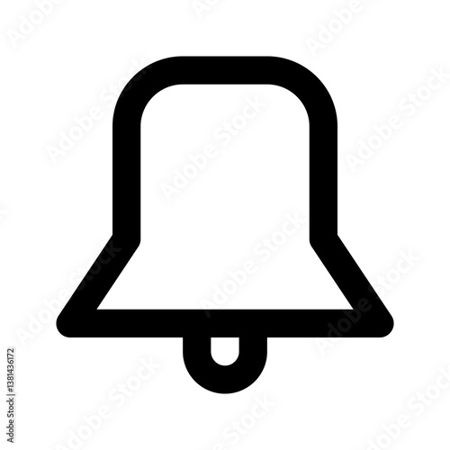 Bell icon. Notification or alarm sign and symbol. Ringing bell reminder.