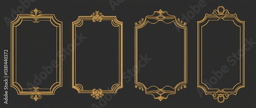 Frame borders of Tarot card templates are embellished with celestial elements, including crescents and stars, reflecting the mystical realms of mystery, astrology, and alchemy in a modern