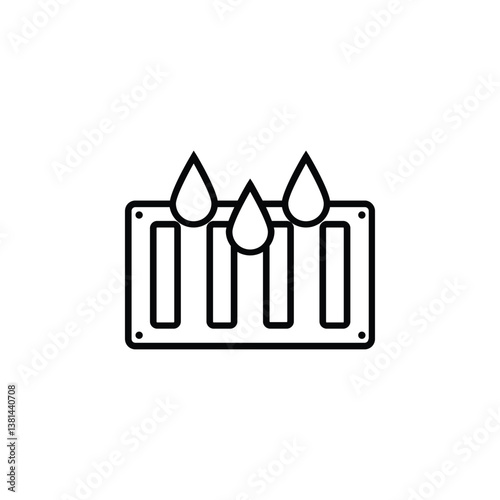 Drainage icon, symbolizing water management, efficiency, and infrastructure for flood control.