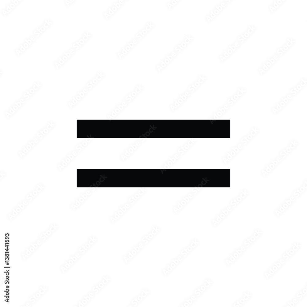Equal icon, symbolizing fairness, balance, and equality in all aspects of life and society. Equal icon, symbolizing fairness, balance, and equality in all aspects of life and society.