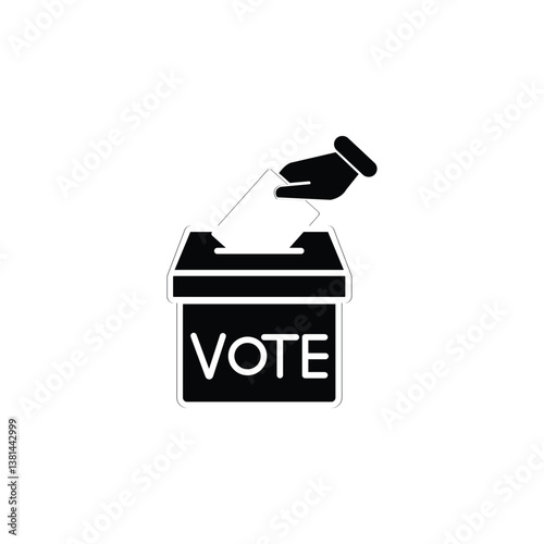 Icon of a ballot box, symbolizing elections, democracy, and voting process.