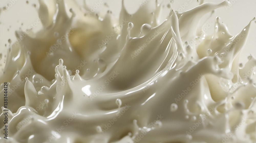 a dynamic splash of a luxurious white cosmetic cream a dynamic splash of a luxurious white cosmetic cream