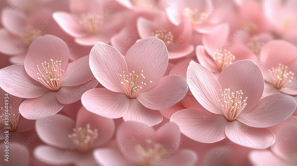 Delicate Pink Blossoms: A Close-Up of Soft, Pastel Flowers Delicate Pink Blossoms: A Close-Up of Soft, Pastel Flowers