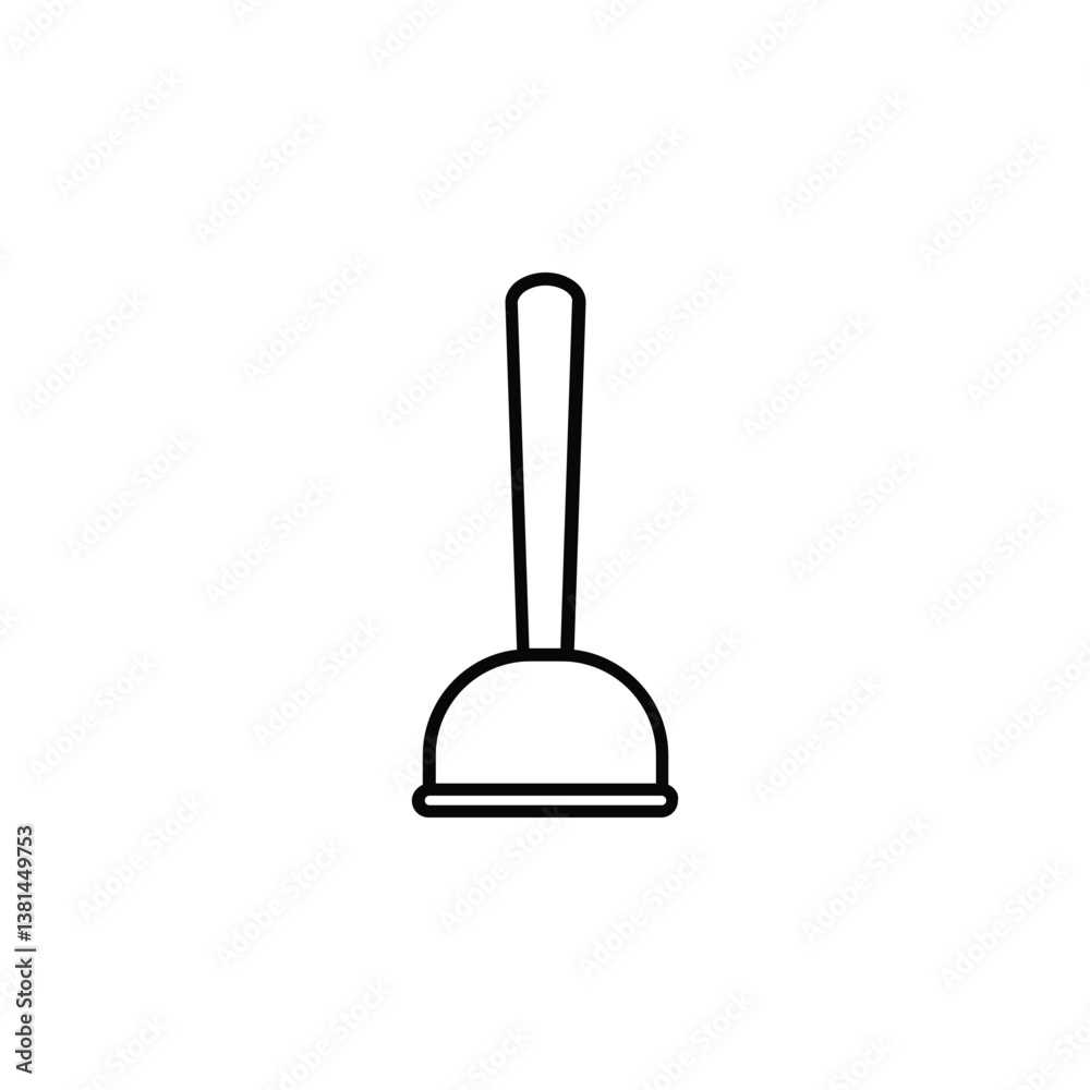 Reliable plunger icon, symbolizing plumbing, cleaning, and household maintenance. Reliable plunger icon, symbolizing plumbing, cleaning, and household maintenance.