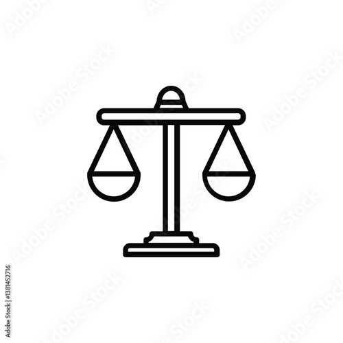 Icon of a scale, symbolizing weight measurement, balance, and precision in various fields.