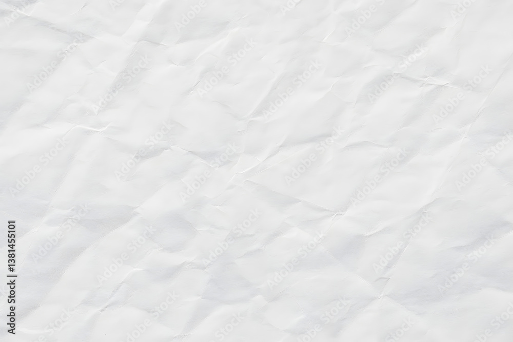 Fototapeta premium crumpled paper texture. Light Wrinkled White Paper Texture for Minimal Background or Design