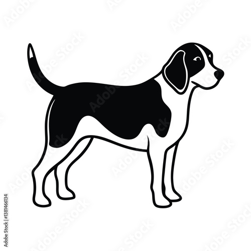 Beagle vector silhouette