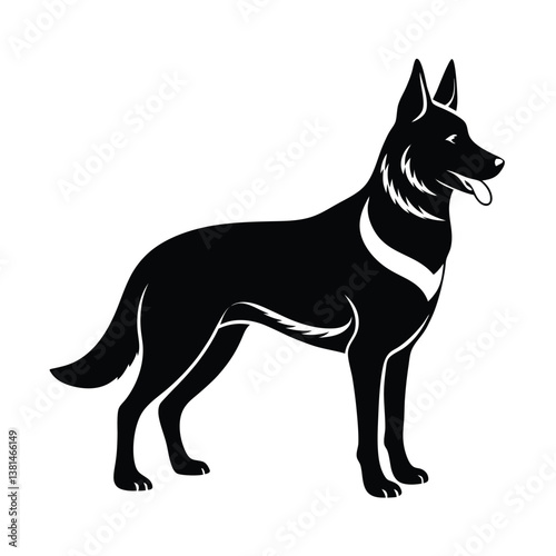 German Shepherd  vector silhouette