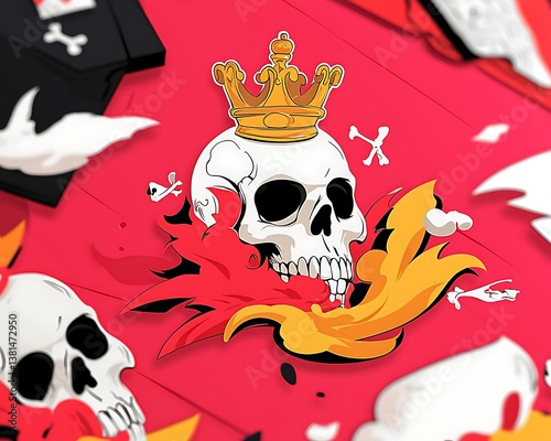 Skull Crown Graphic Design