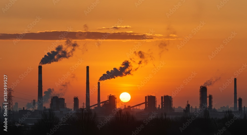 Industrial Sunset Pollution Landscape - Pollution, industry, sunset, environment Industrial Sunset Pollution Landscape - Pollution, industry, sunset, environment