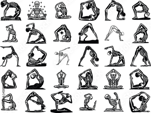 Yoga Skeleton SVG