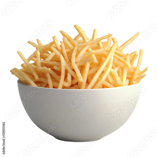 crispy shoestring fries served in a bowl

