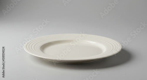 Elegant Off-White Ribbed Dinner Plate - A sophisticated dinner plate, perfect for everyday meals or special occasions. Its subtle ribbed detailing adds a touch of elegance. Symbolises: Simplicity