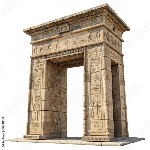 ancient egyptian on white background