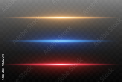 Light effect of neon lines. Effect of shine and light, flashes of laser beams.Vector.EPS 10.