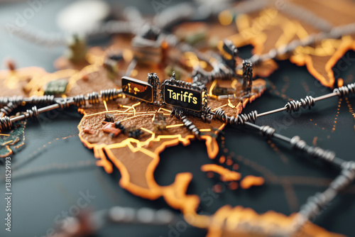 Tariffs and Trade Barriers on Global Map 