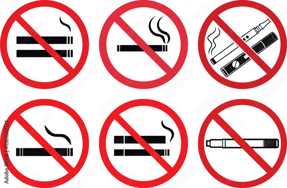 custom made wallpaper toronto digitalSet of no smoking no parking signs and prohibition symbols