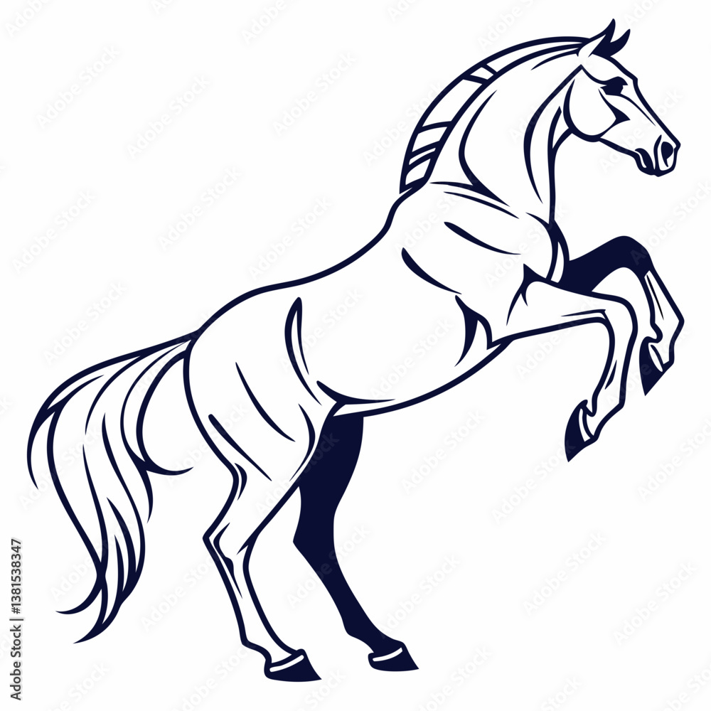 Fototapeta premium horse silhouette icon vector