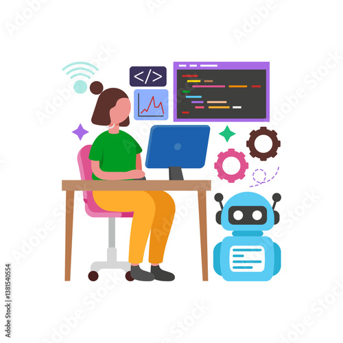 Mechanical Automation Engineering Field Vector Illustration