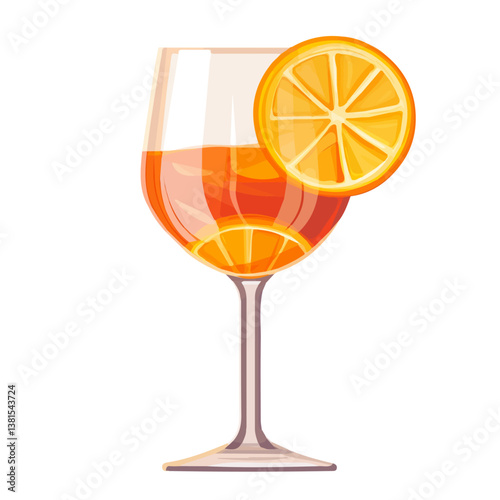 2D flat vector illustration of Spritz, isolated on a white background.